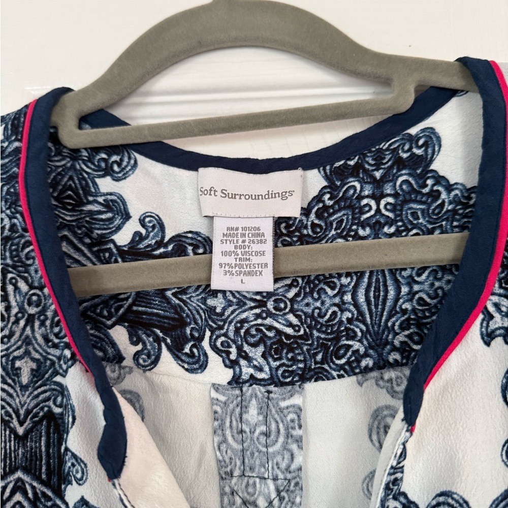 Soft Surroundings Pattern Flowy Blouse - image 6